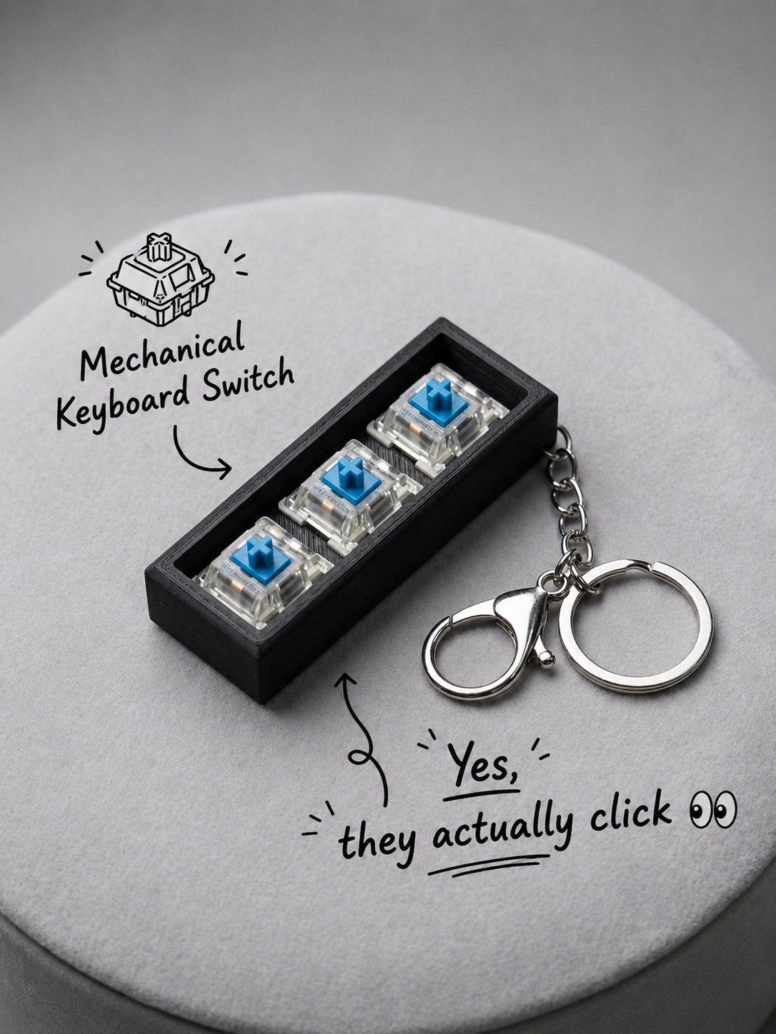 Custom Fidget Clicker Keychain